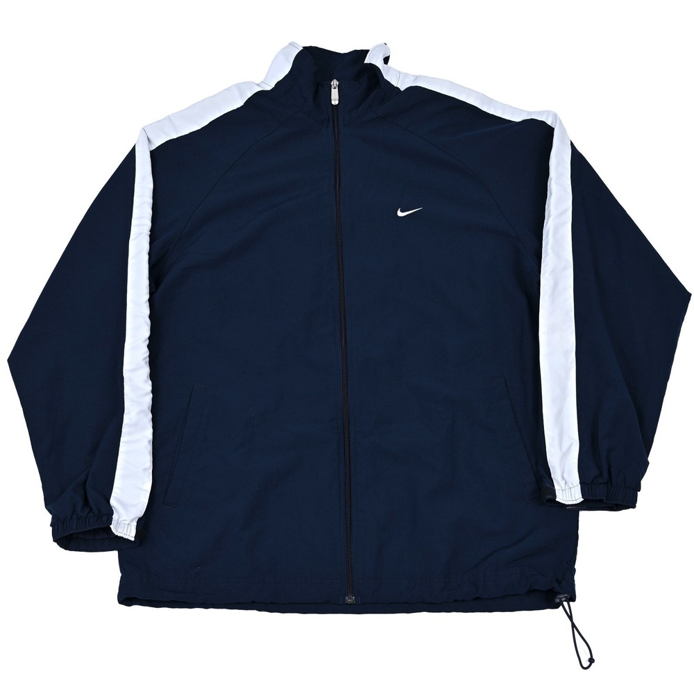 Vintage Nike Full Zip Track Jacket Men's XL Y2K Mesh Lined Vented Windbreaker